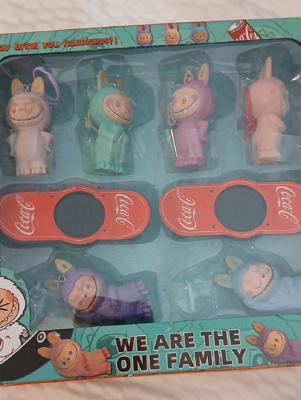 Coca Cola Pastel Plush Keychain Family - Pink, Mint, Lavender, Blue